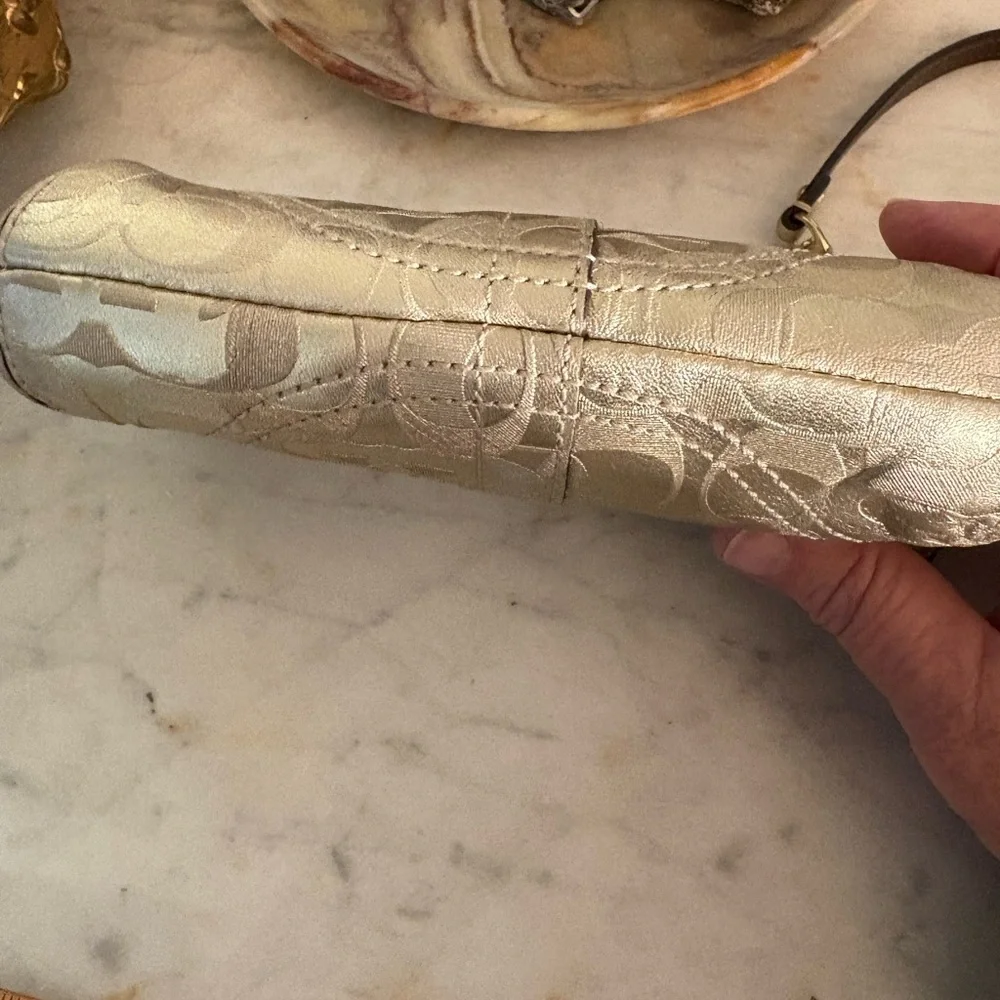 Coach Signature Metallic Wristlet - Picture 14 of 16